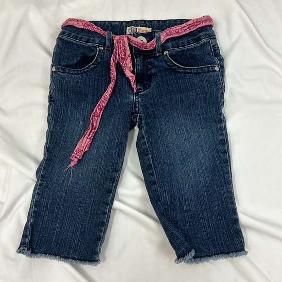 Bundle of 2 Girl Blue Jean Shorts Size 7 ~ Bobby Jack Faded Glory - Picture 2 of 14